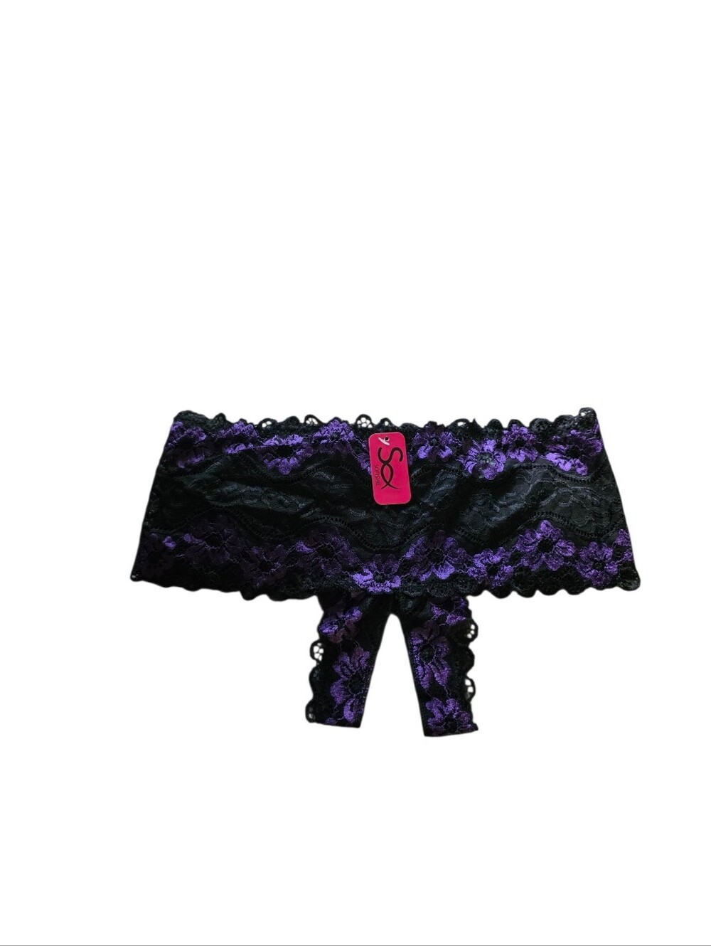 Sofishie lace crotchless panties size large nwt